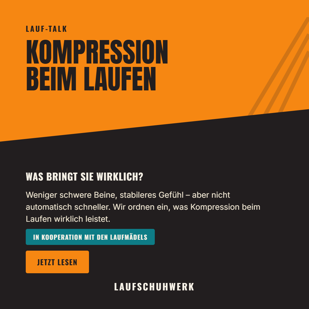 Kompression beim Laufen: Was bringt sie wirklich?